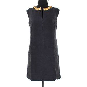 Tory Burch Rare Holiday Collection Embellished Neckline Sleeveless Mini Dress 0
